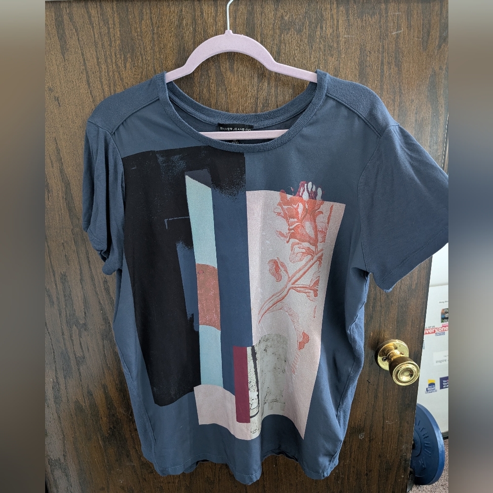 Silver Jeans Co. Abstract Print T-Shirt